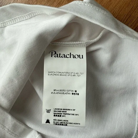 Patachou Boys White and Light Blue Crest T-Shirts - Picture 5 of 6